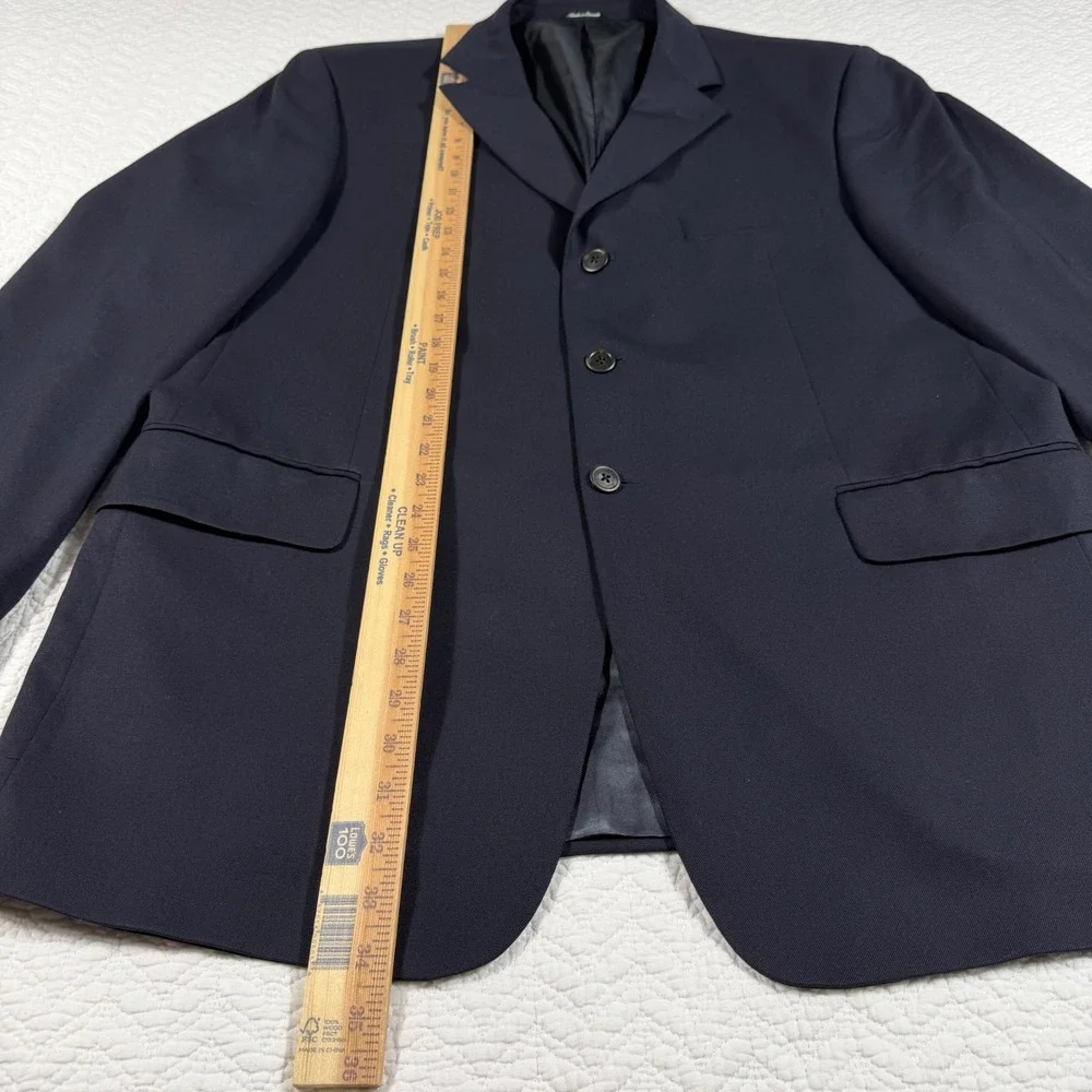 Vintage J. Crew Navy‎ Wool Blazer Jacket Men's Size 46R Made in Canada